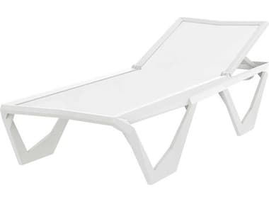Vondom Outdoor Voxel White Polypropylene Chaise Lounge (Set of 2) VOD51035WHITE