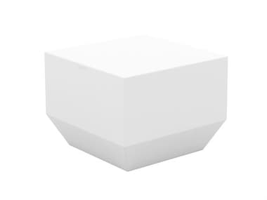Vondom Outdoor Vela White Matte 15'' Resin Square Coffee Table VOD54041WHITE