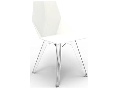 Vondom Outdoor Faz White Matte Resin Dining Chair (Set of 4) VOD54062WHITE