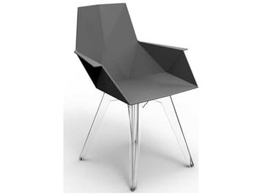 Vondom Outdoor Faz Black Matte Resin Dining Chair (Set of 4) VOD54063BLACK