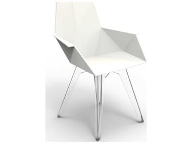 Vondom Outdoor Faz White Matte Resin Dining Chair (Set of 4) VOD54063WHITE