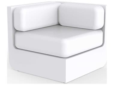 Vondom Outdoor Ulm White Matte Resin Cushion Modular Corner Chair VOD54172WHITE
