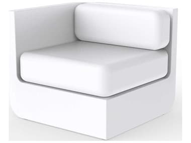 Vondom Outdoor Ulm White Matte Resin Cushion Right Lounge Chair VOD54174WHITE