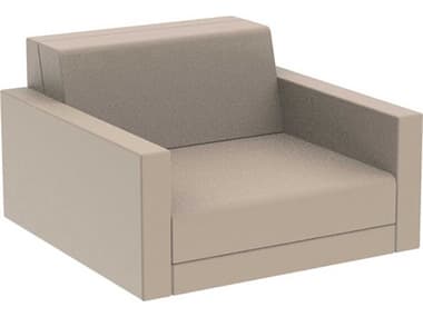 Vondom Outdoor Pixel Resin / Cushion Crema Lounge Chair VOD54277CREMA