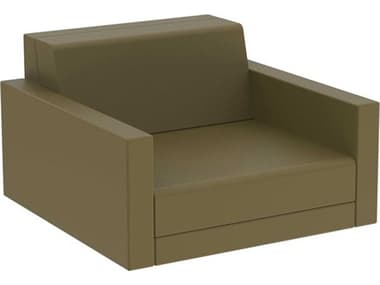 Vondom Outdoor Pixel Resin / Cushion Khaki Lounge Chair VOD54277KHAKI