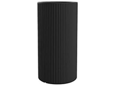 Vondom Outdoor Gatsby Tall Cylinder Planter x H Basic Black VOD54424ABLACK