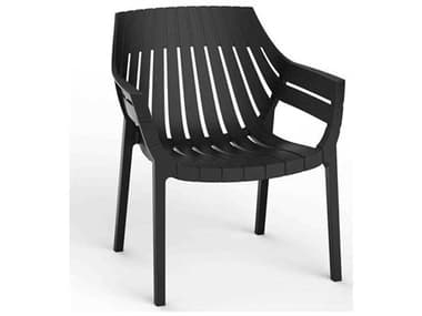 Vondom Outdoor Spritz Black Matte Resin Lounge Chair (Set of 2) VOD56024BLACK