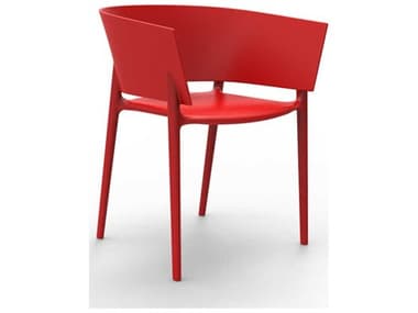 Vondom Outdoor Africa Red Matte Resin Dining Chair (Set of 4) VOD65005RED