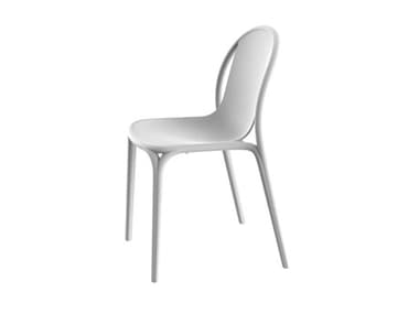 Vondom Outdoor Brooklyn White Matte Resin Dining Chair (Set of 4) VOD65037WHITE