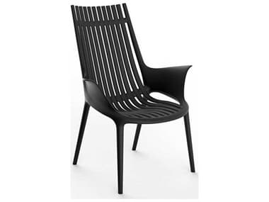 Vondom Outdoor Ibiza Black Matte Resin Lounge Chair (Set of 2) VOD65039BLACK