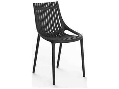 Vondom Outdoor Ibiza Black Matte Resin Dining Chair (Set of 4) VOD65040BLACK