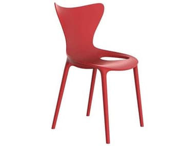 Vondom Outdoor Love Red Matte Resin Dining Chair (Set of 4) VOD65042RED