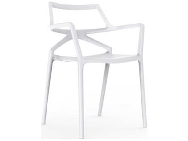 Vondom Outdoor Delta White Matte Resin Dining Chair (Set of 4) VOD66026WHITE