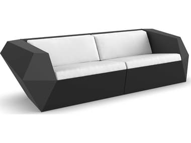 Vondom Outdoor Faz Modular Sofa Seater Basic Black Nautical White VOD71001BLACK1100