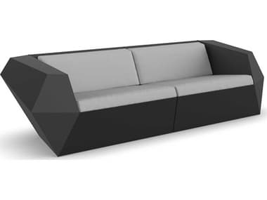 Vondom Outdoor Faz Modular Sofa Seater Basic Black Nautical Taupe VOD71001BLACK1102