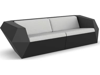 Vondom Outdoor Faz Modular Sofa Seater Basic Black Crevin White VOD71001BLACK1308