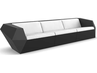 Vondom Outdoor Faz Modular Sofa Seater Basic Black Nautical White VOD71002BLACK1100