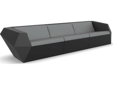 Vondom Outdoor Faz Modular Sofa Seater Basic Black Nautical Steel VOD71002BLACK1101