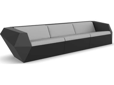 Vondom Outdoor Faz Modular Sofa Seater Basic Black Nautical Taupe VOD71002BLACK1102