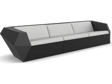 Vondom Outdoor Faz Modular Sofa Seater Basic Black Crevin White VOD71002BLACK1308