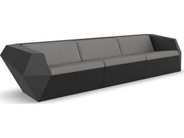 Vondom Outdoor Faz Modular Sofa Seater Basic Black Crevin Taupe VOD71002BLACK1310