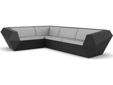 Vondom Outdoor Faz Modular Sofa Seater Basic Black Nautical Taupe VOD71003BLACK1102