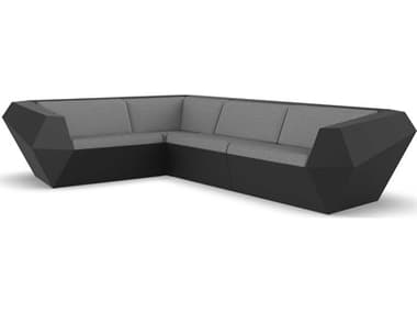 Vondom Outdoor Faz Modular Sofa Seater Basic Black Crevin Steel VOD71003BLACK1309