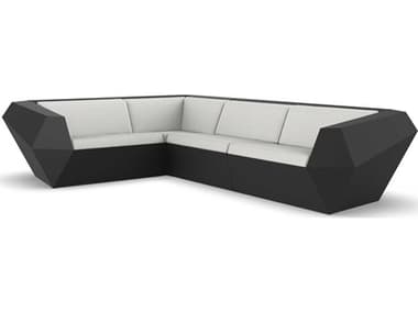 Vondom Outdoor Faz Modular Sofa Seater Basic Black Savane White VOD71003BLACK1501