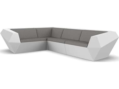 Vondom Outdoor Faz Modular Sofa Seater Basic White Crevin Taupe VOD71003WHITE1310