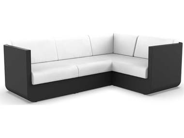 Vondom Outdoor Ulm Modular Sofa Seater Basic Black Nautical White VOD71006BLACK1100