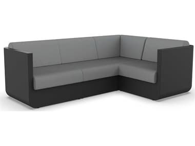 Vondom Outdoor Ulm Modular Sofa Seater Basic Black Nautical Steel VOD71006BLACK1101