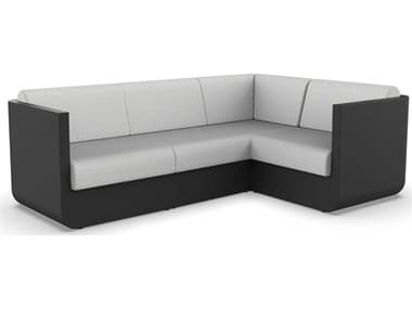 Vondom Outdoor Ulm Modular Sofa Seater Basic Black Crevin White VOD71006BLACK1308