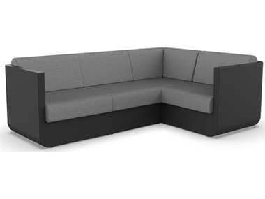 Vondom Outdoor Ulm Modular Sofa Seater Basic Black Crevin Steel VOD71006BLACK1309