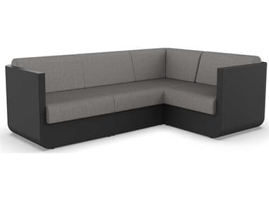 Vondom Outdoor Ulm Modular Sofa Seater Basic Black Crevin Taupe VOD71006BLACK1310