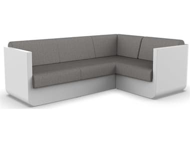 Vondom Outdoor Ulm Modular Sofa Seater Basic White Crevin Taupe VOD71006WHITE1310