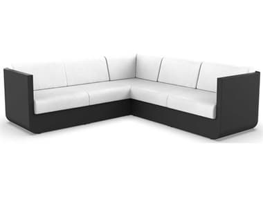 Vondom Outdoor Ulm Modular Sofa Seater Basic Black Nautical White VOD71007BLACK1100