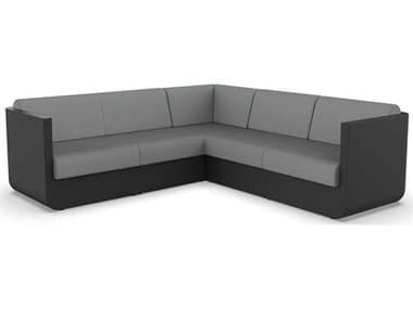 Vondom Outdoor Ulm Modular Sofa Seater Basic Black Nautical Steel VOD71007BLACK1101