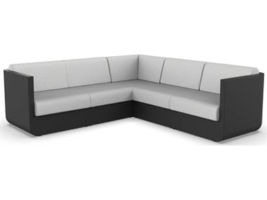 Vondom Outdoor Ulm Modular Sofa Seater Basic Black Crevin White VOD71007BLACK1308