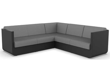 Vondom Outdoor Ulm Modular Sofa Seater Basic Black Crevin Steel VOD71007BLACK1309