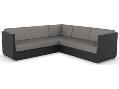 Vondom Outdoor Ulm Modular Sofa Seater Basic Black Crevin Taupe VOD71007BLACK1310