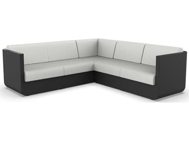 Vondom Outdoor Ulm Modular Sofa Seater Basic Black Savane White VOD71007BLACK1501