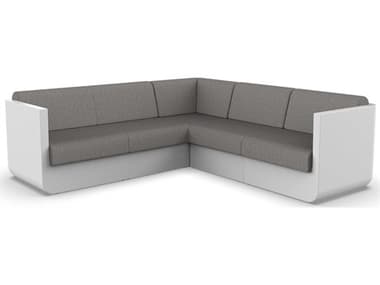 Vondom Outdoor Ulm Modular Sofa Seater Basic White Crevin Taupe VOD71007WHITE1310