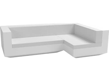 Vondom Outdoor Vela Resin / Cushion White Two-Piece Sectional VOD71008
