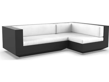 Vondom Outdoor Vela Modular Sofa Left Seater Basic Black Nautical White VOD71008BLACK1100