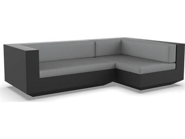 Vondom Outdoor Vela Modular Sofa Left Seater Basic Black Nautical Steel VOD71008BLACK1101