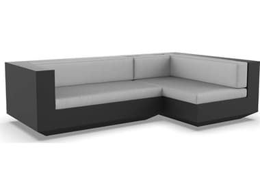 Vondom Outdoor Vela Modular Sofa Left Seater Basic Black Nautical Taupe VOD71008BLACK1102