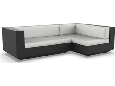 Vondom Outdoor Vela Modular Sofa Left Seater Basic Black Nautical Natural VOD71008BLACK1111