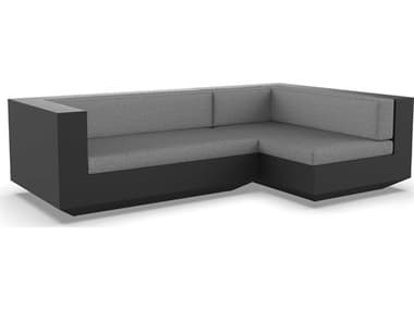 Vondom Outdoor Vela Modular Sofa Left Seater Basic Black Crevin Steel VOD71008BLACK1309