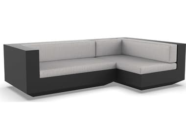 Vondom Outdoor Vela Modular Sofa Left Seater Basic Black Savane Whisper VOD71008BLACK1502