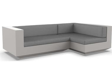 Vondom Outdoor Vela Modular Sofa Left Seater Basic Ecru Crevin Steel VOD71008ECRU1309